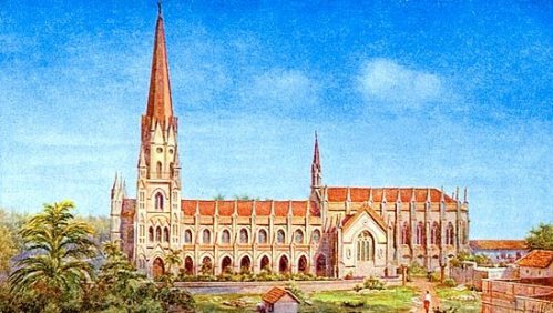 San Thome Cathedral was built by the British in 1893 to replace the original Portuguese church and raised to the status of a minor basilica in 1956 after much lobbying by Indian bishops.