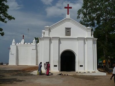 Portuguese church on St. Thomas Mount built in 1523.
