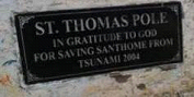 Plaque on the St. Thomas Pole