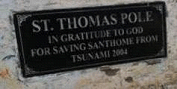 Plaque on the St. Thomas Pole