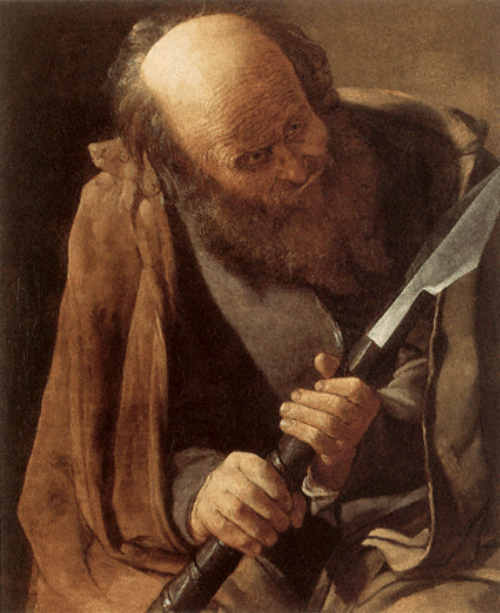 St. Thomas by Georges de LaTour (ca. 17th century).