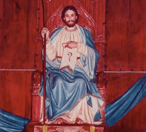 St. Thomas idol in San Thome Cathedral Basilica, Chennai.