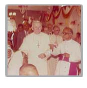 Pope John Paul II & Madras-Mylapore Archbishop Arulappa