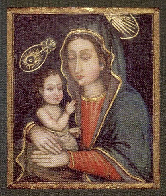 Virgin Mary & Child: There are at least seven icons of the Theotokos attributed to St. Luke scattered around the world. The first one appeared in the 5th century in Palestine and was sent to Constantinople.