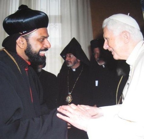 Syrian bishop with Pope Benedict XVI