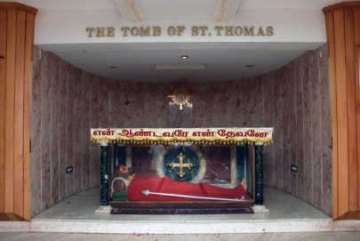 The fake tomb of St Thomas in San Thome Cathedral, Mylapore, created by the Portuguese