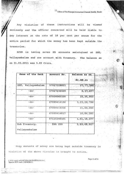 AG's report on misappropriated funds