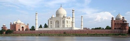 Taj Mahal as seen from the Yamuna
