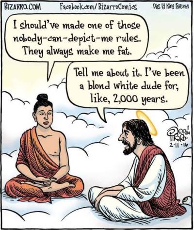 Buddha & Jesus Cartoon