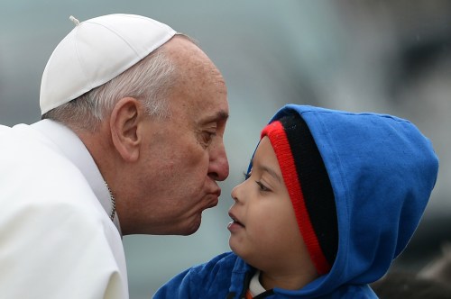 Pope Francis doubts clergy-abuse victims! Pope Francis kisses boy.