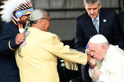 Native Canadian Chiefs and Pope Francis
