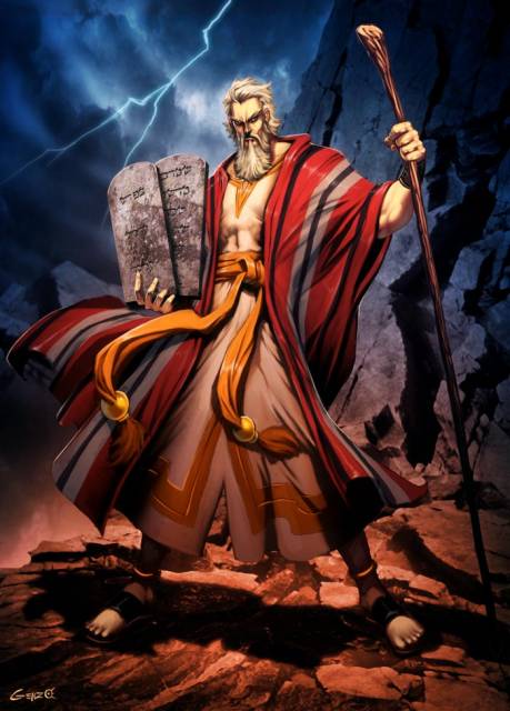Prophet Moses with the Ten Commandments Moses