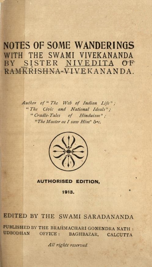 Notes of some wanderings with the Swami Vivekananda (1913). Notes of some wanderings with the Swami Vivekananda (1913).
