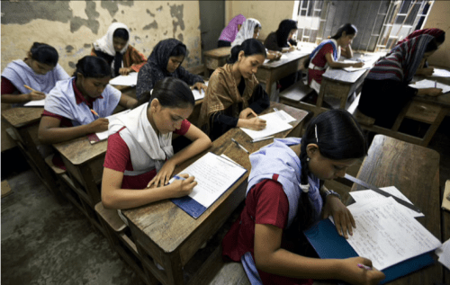 Muslim and Hindu School Girls