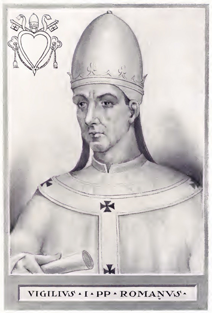 Pope Vigilius (r. 551 to 555)