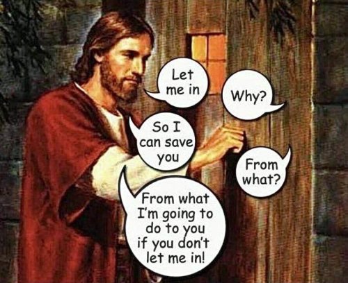 Jesus saves ... or else!
